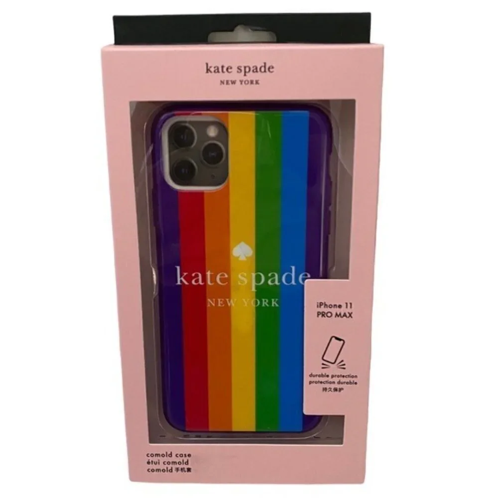 Kate Spade New York iPhone 11 Pro Max Case Rainbow Logo Pride NIB